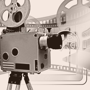 vecchio videoproiettore utilizzato per proiettare film