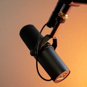 microfono utilizzato per la registrazione di podcast